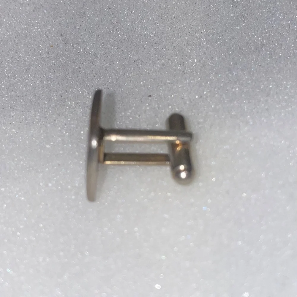 Replacement Lost J Monogram Initial Letter SINGLE Vintage Cuff Link Black Silver